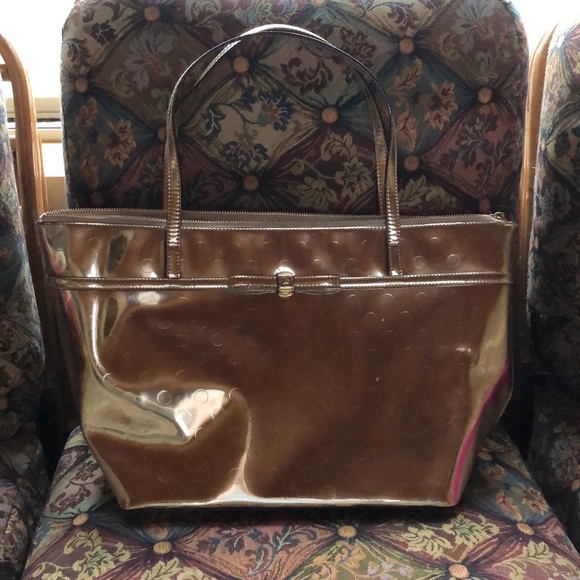 kate spade Bags Kate Spade Gold Metallic Tote Purse Poshmark